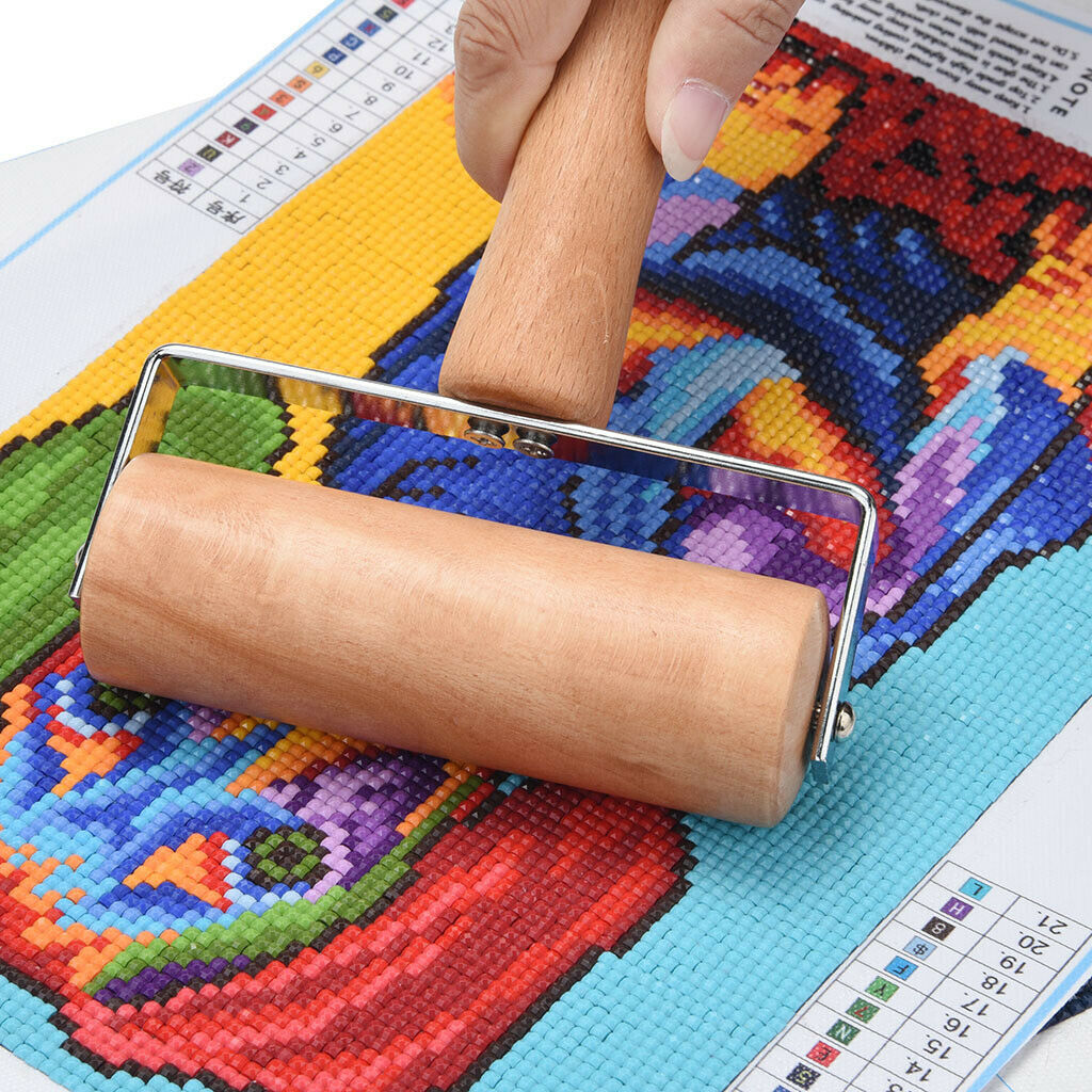 Handheld Sticking 5D Cross Stitch Accessories Diamonds Painting Roller Wood