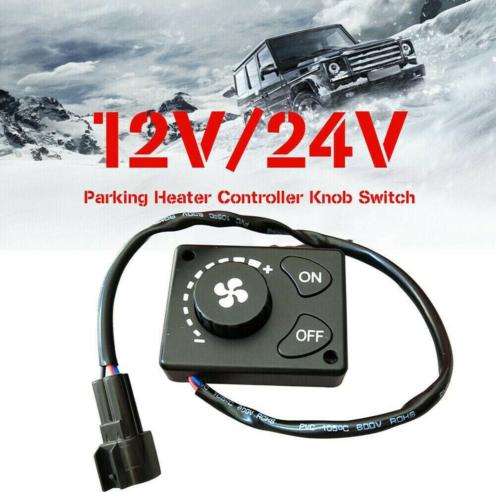 12/24V Parking Heater Control LCD Knob Controller Switch for Vehicles