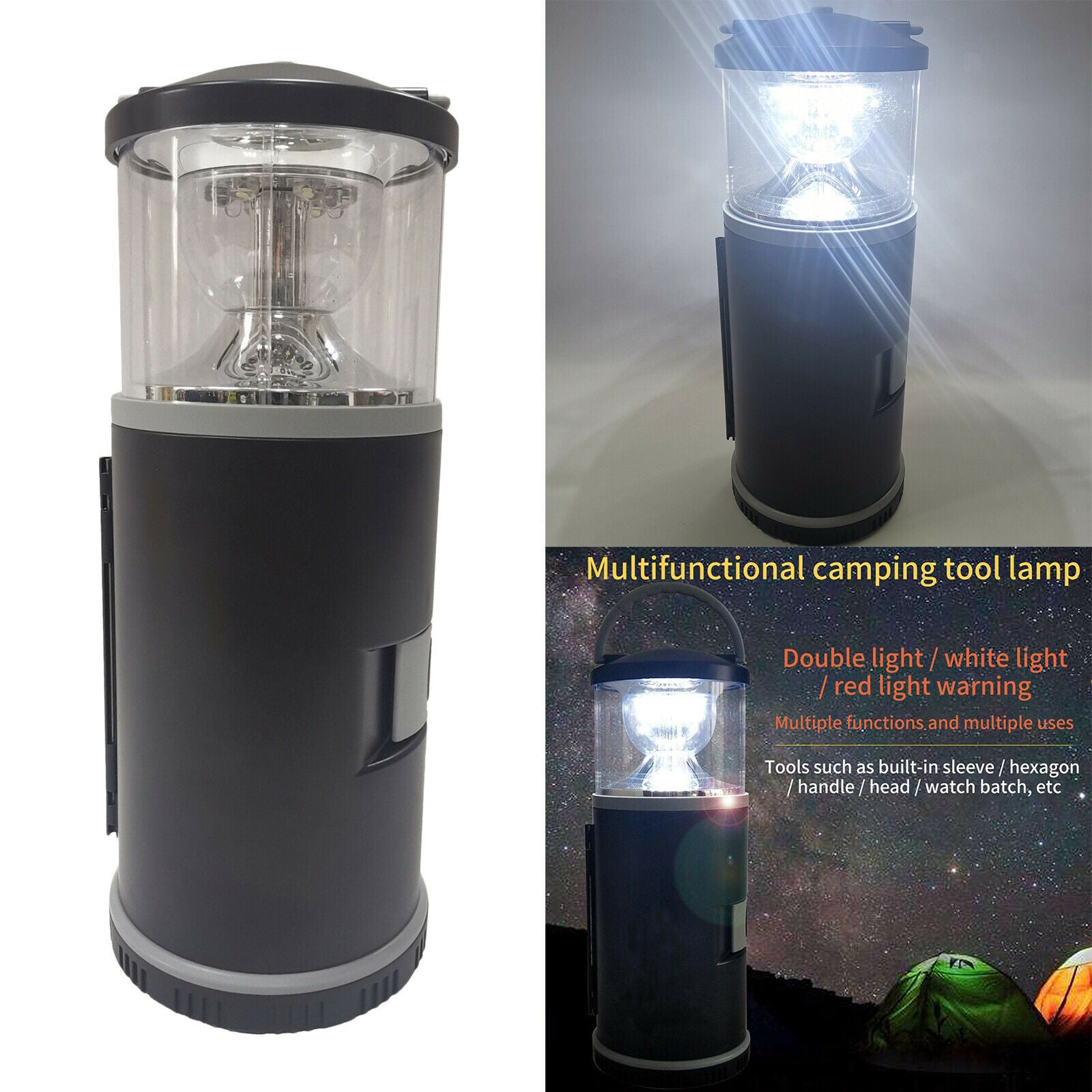 Portable LED Camping Lantern Hiking Night Lamp Light Torch Battery Operated