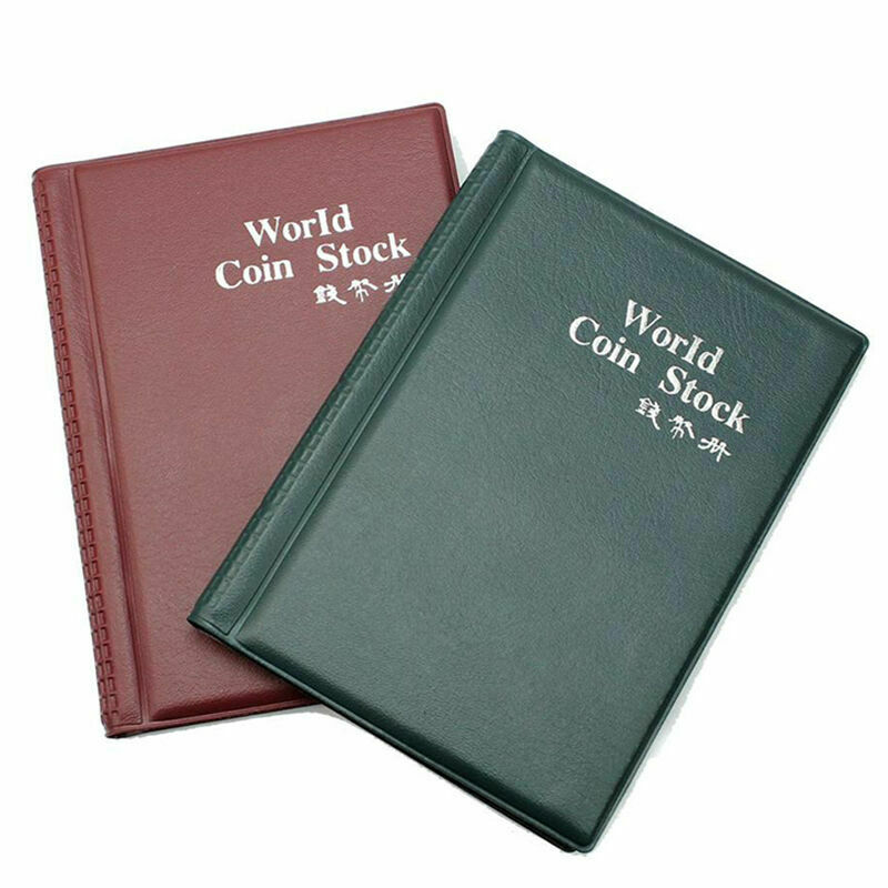 120 Coins Cases Holder Collection Album Book Pockets Storage Folders H8C9