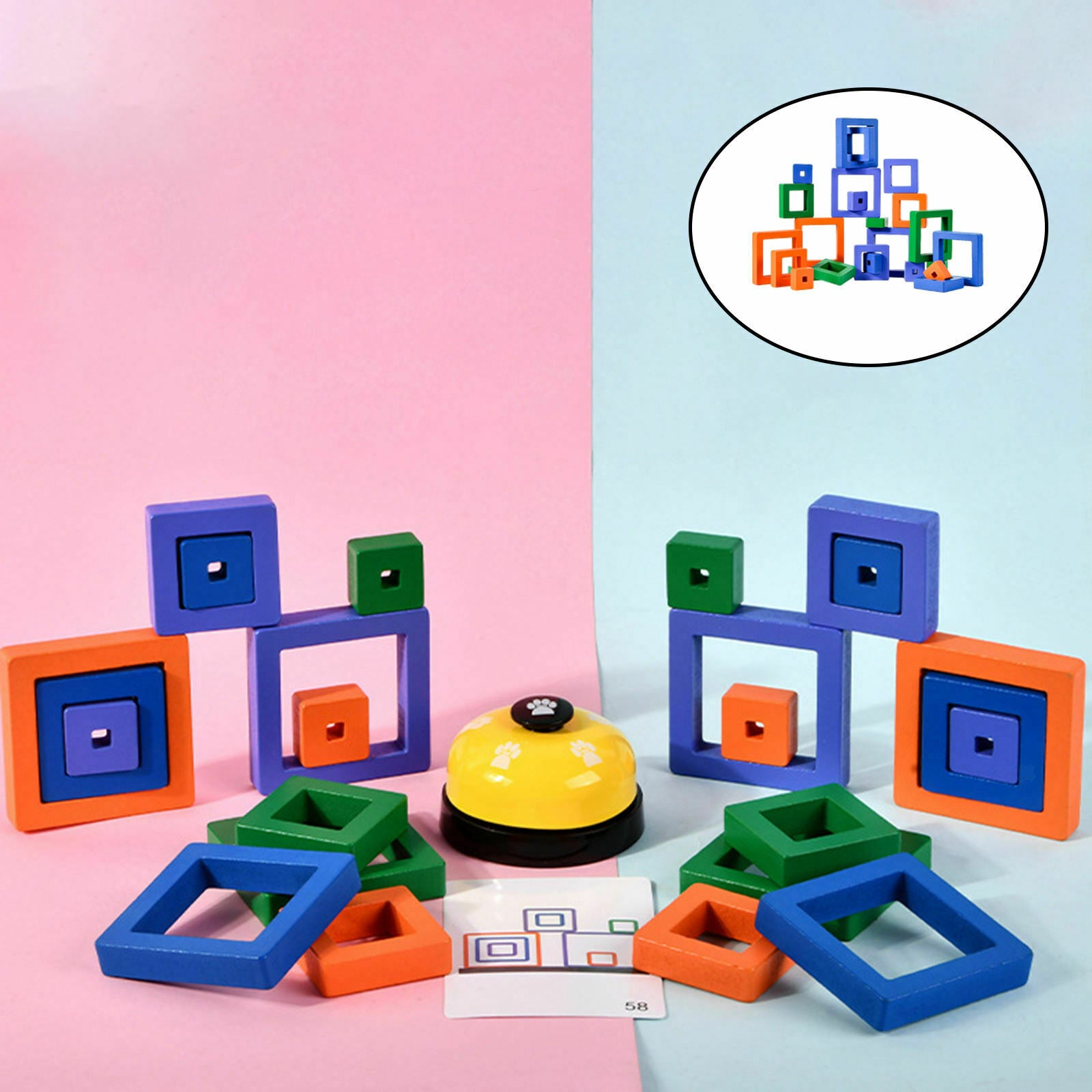Stacking Blocks Educational for Christmas Present Birthday Gift Toddler