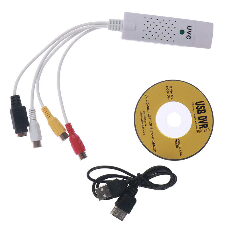 USB Video Audio Capture Card Adapter RCA Analog S-Video AV Input to Computer Lt
