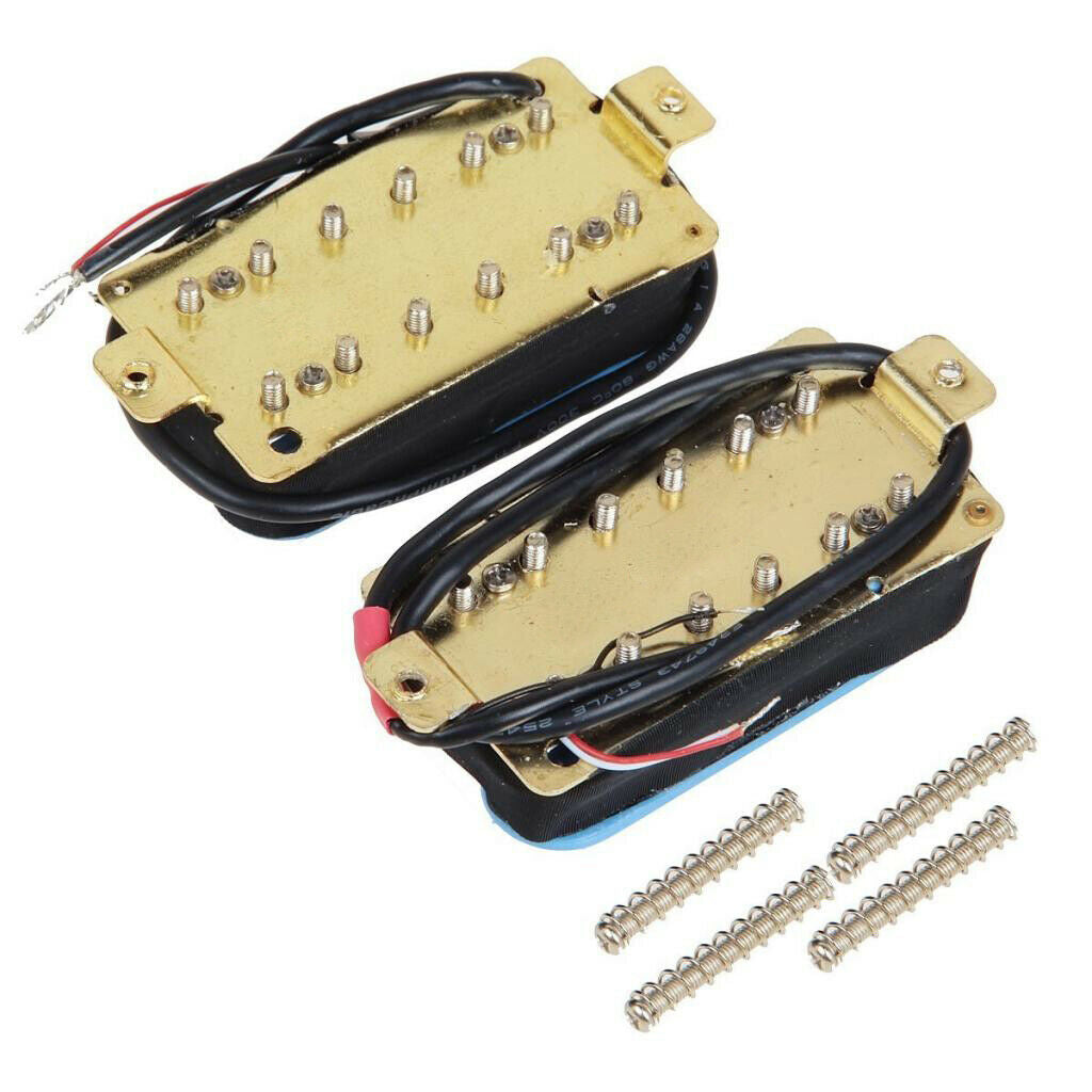 2 Pieces Electric Guitar Double Coil Humbucker Bridge Pickups DIY Kits Blue