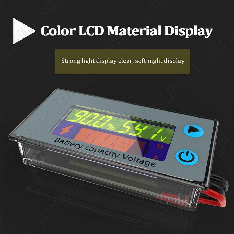 Motorcycle LCD Intelligent Voltmeter Thermometer Electricity Display Meter Gauge