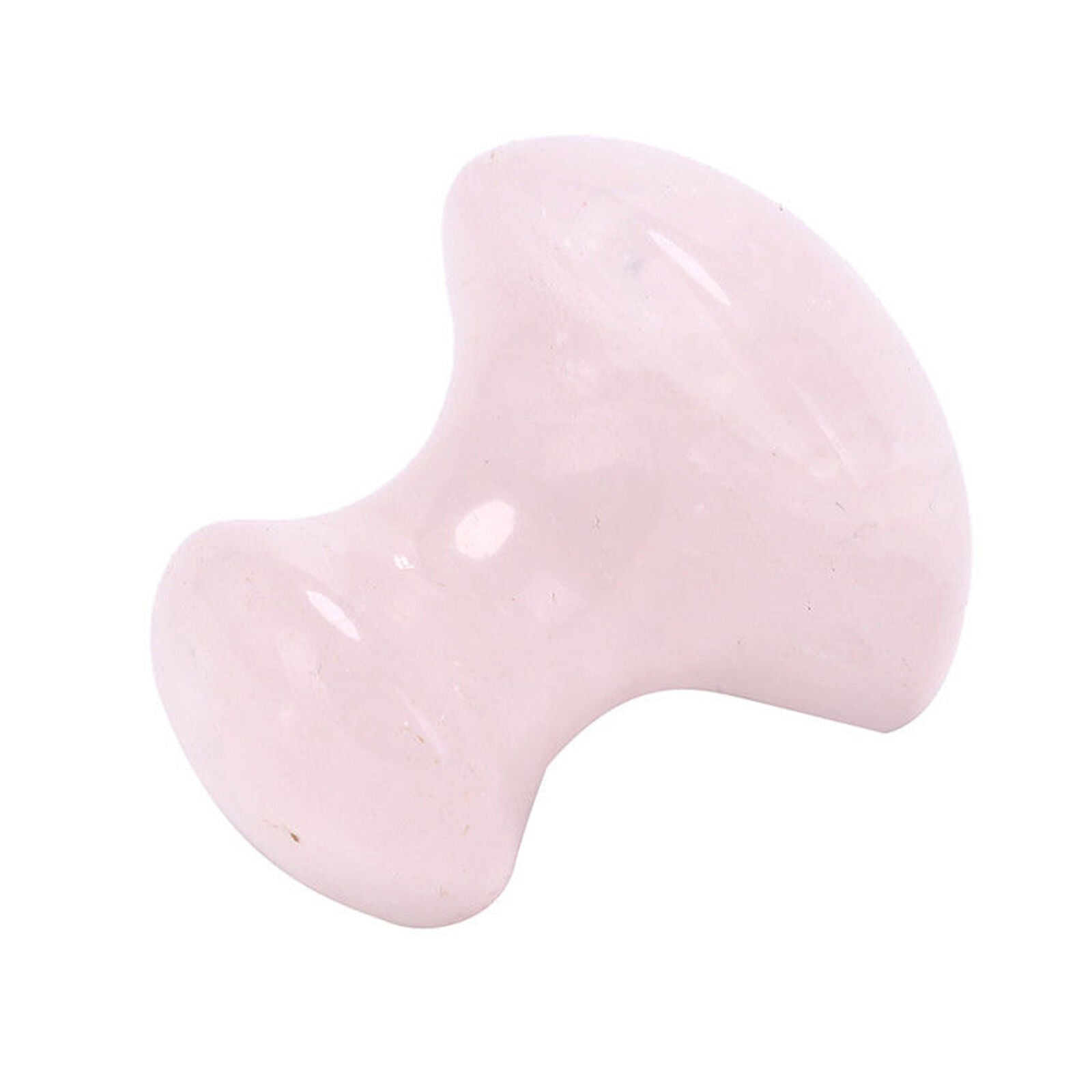 Natural Rose Quartz Powder Full Body Gua Sha Cure Mushroom Shape Stone Massager