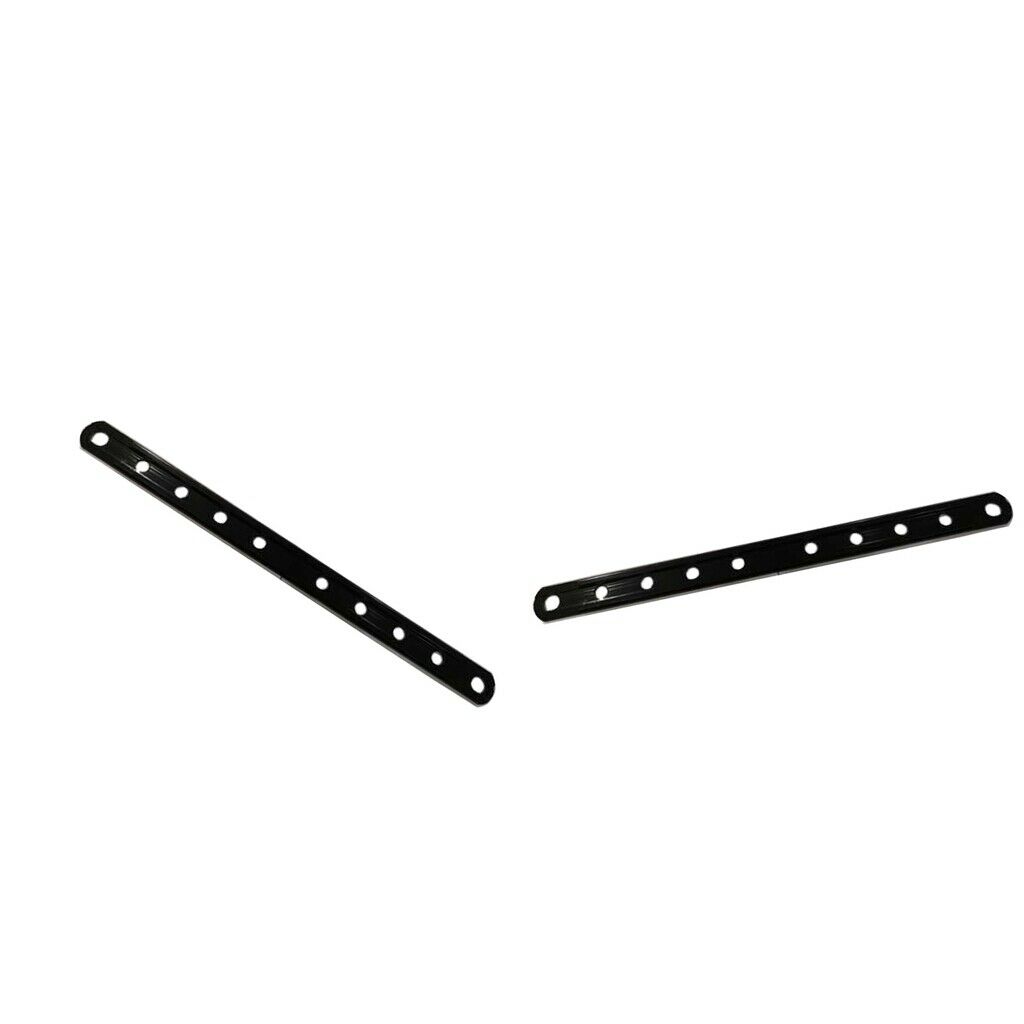2 Pieces 12" Hanger Strap Universal Exhaust Muffler Drilled Bracket - Black