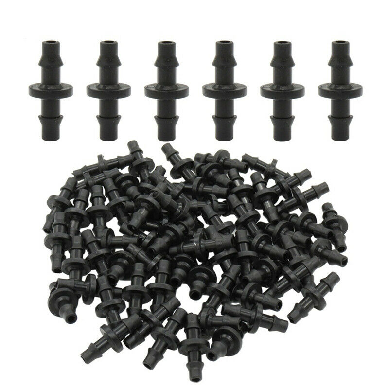 50PCS 1/4 "Barbed Connector Double Barb For 4 / 7mm Tubing Garden Hose ConnZDF