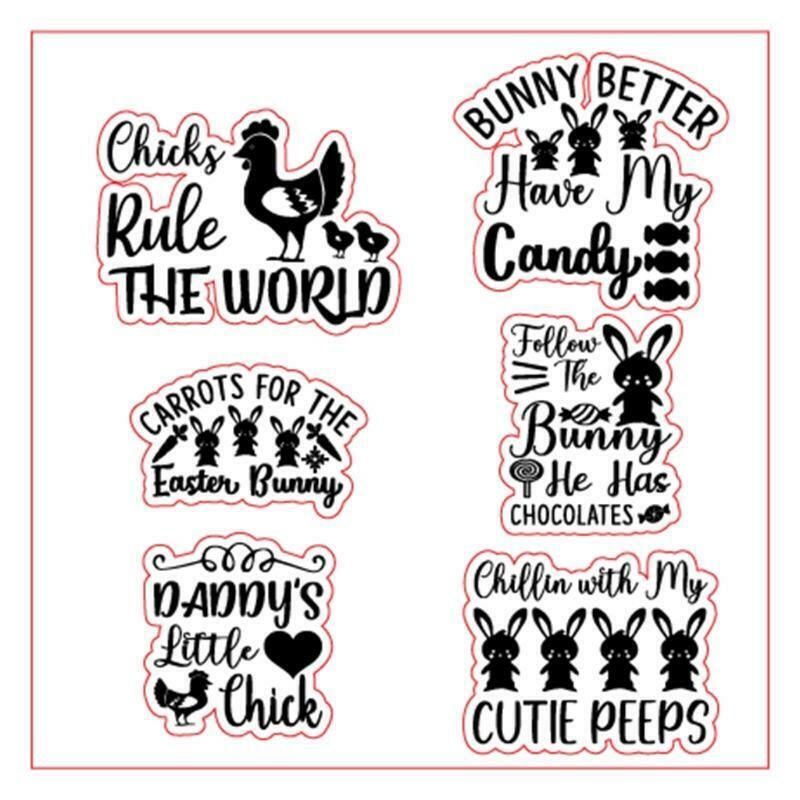 Easter Bunny Chicks Silicone Clear Seal Stamp DIY Scrapbooking Embossing Photo