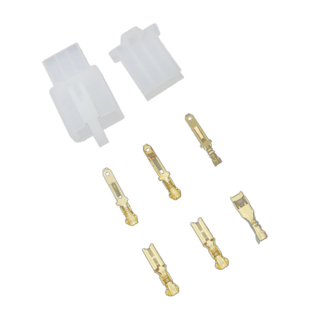 Set of Female and Male Connector Plug 3-way 3 pin Electrical Universal 2.8mm