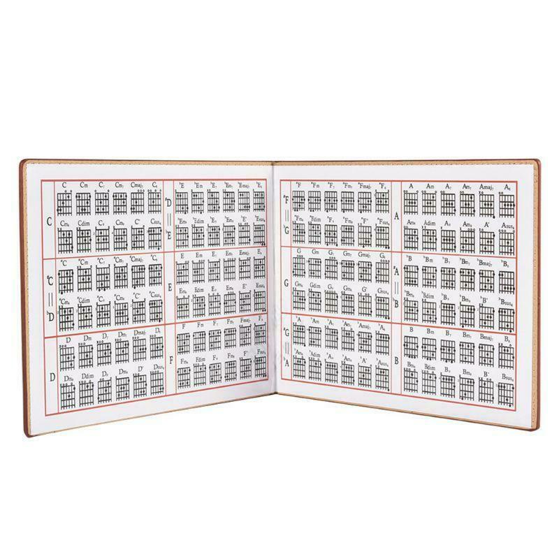 Guitar Chord Book PU Leather 6 String Tablature Guitarra Finger Exercise Sheet
