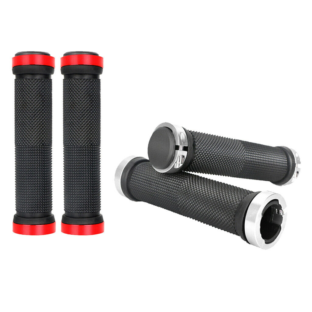4pcs Bicycle Double Lock MTB Handle Bar Grips Road Bike Hand Cover Anti-slip