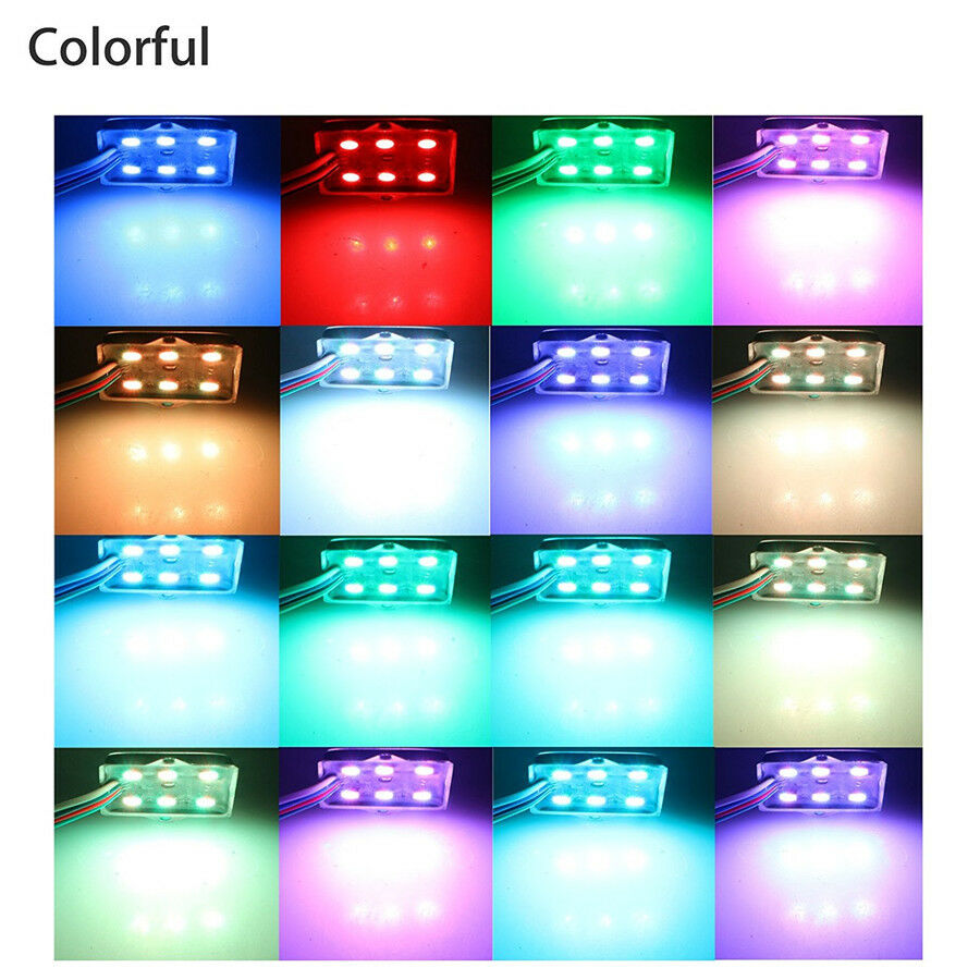 Universal 8pc 48LED RGB Truck Bed Lighting Under Body Atmosphere Light RF Remote
