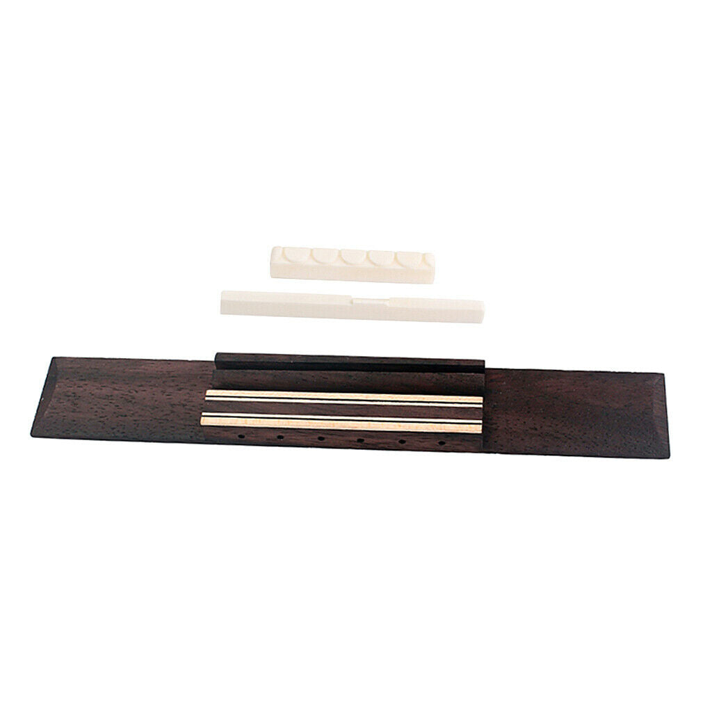 Guitar Bone Bridge Saddle Nut Rosewood Guitar Bridge for Classical Guitar
