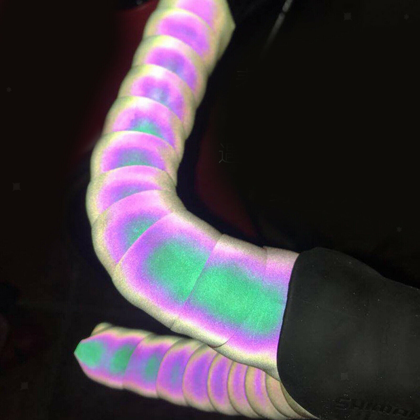 Non-slip Bicycle Handlebar Tape Reflective Road Bike Bar Wrap Pu Leather
