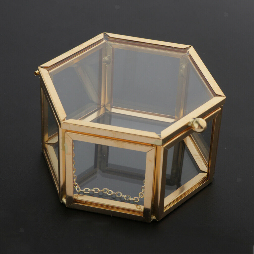 Vanity Glass Jewellery Organizer Box Display Flowers Holder for Ring Earring
