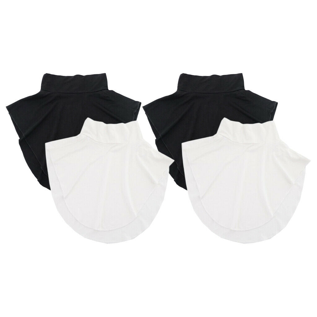 4pcs Muslim False Collar Removable Mock Modal Turtleneck Top Dickey Collar