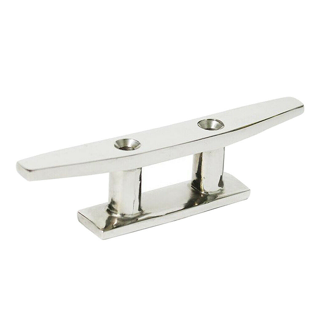 316 Stainless Steel Boat Deck 2 Holes Low Flat Rope Cleat Mooring Bollard