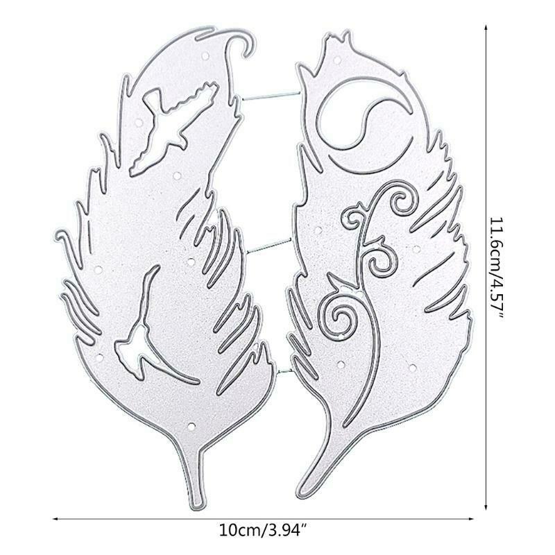 Feathers Metal Cutting Dies Stencil DIY Scrapbooking Album Paper Card Template