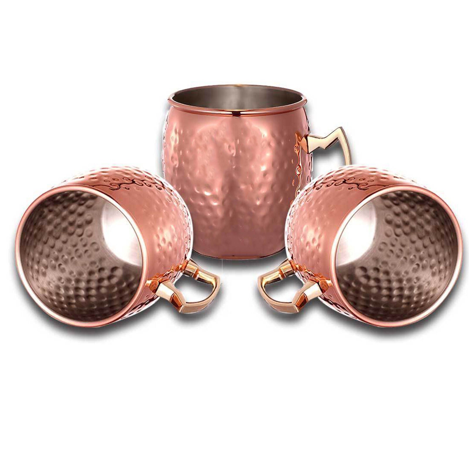 Hot 1 Moscow Mule Mug Cup Drinking Hammered Copper Brass Metal Gift Set 16 Oz #1