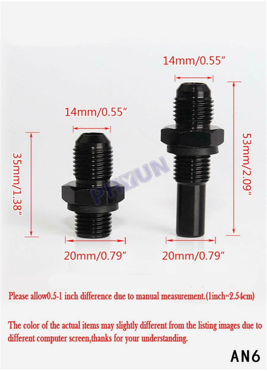 For 4L80E GM Transmission Fittings AN6 -6AN x 1/4NPS Oil Cooler Adapter 2 PCS