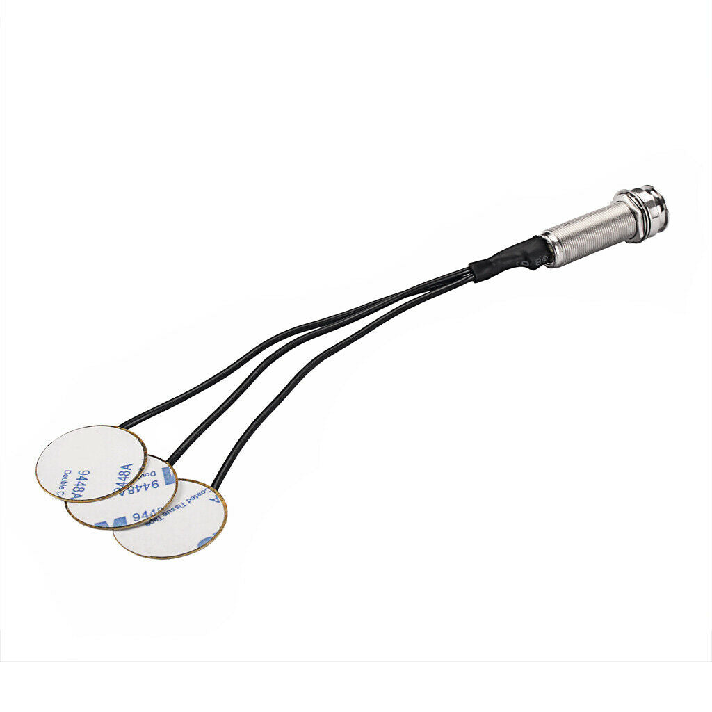 1pc Guitar Piezo Pickup 3 Transducer 27mm for Violin Ukulele Mandolin Banjo