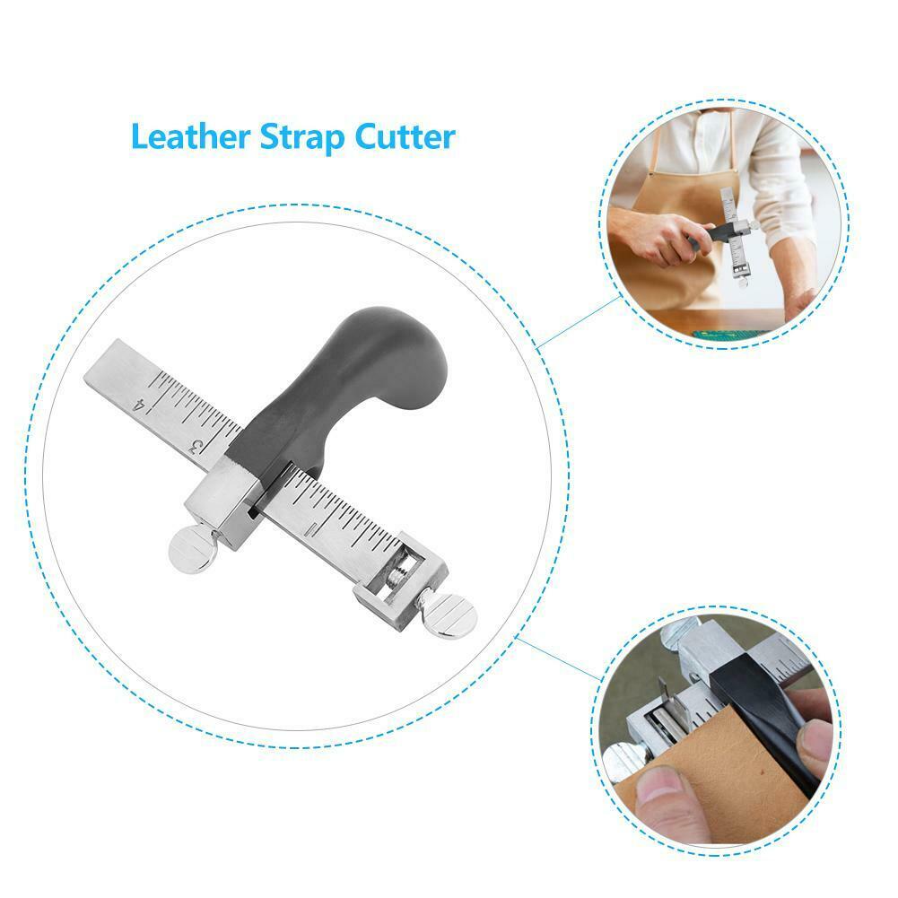 Professional Leather Strap Cutter Draw Gauge Leathercraft Strip Belt Tool