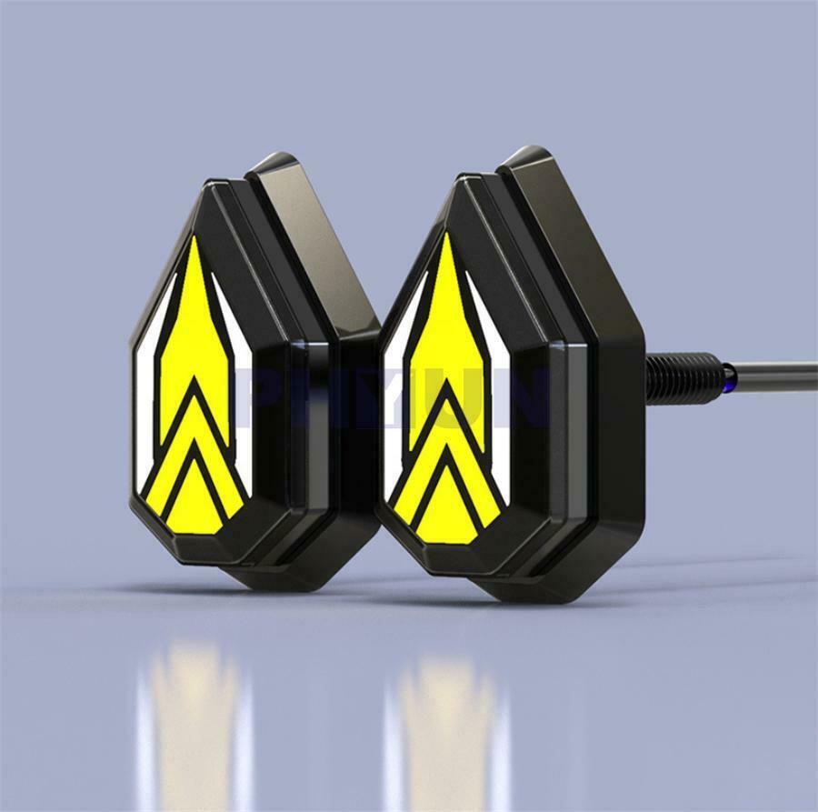 4x Motorcycle Sequential Flowing LED Turn Signal Indicator DRL Stop Brake Light