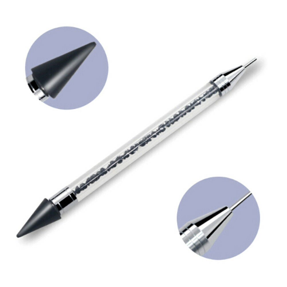 Dual-Ended Dotting Pen Rhinestone Picker Wax Pencil Manicure Nail Art Tool_AUBU