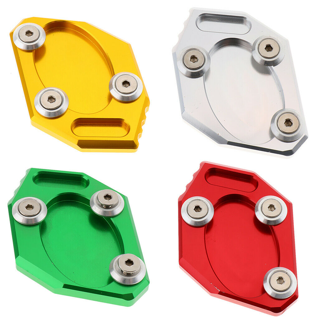 Motorcycle Kickstand Side Stand Extension Plate Pad for Kawasaki NINJA 300 Red