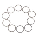 Metal - 30mm Flat Split Rings - Circular Keychain - Pack Of 10 - Home Use
