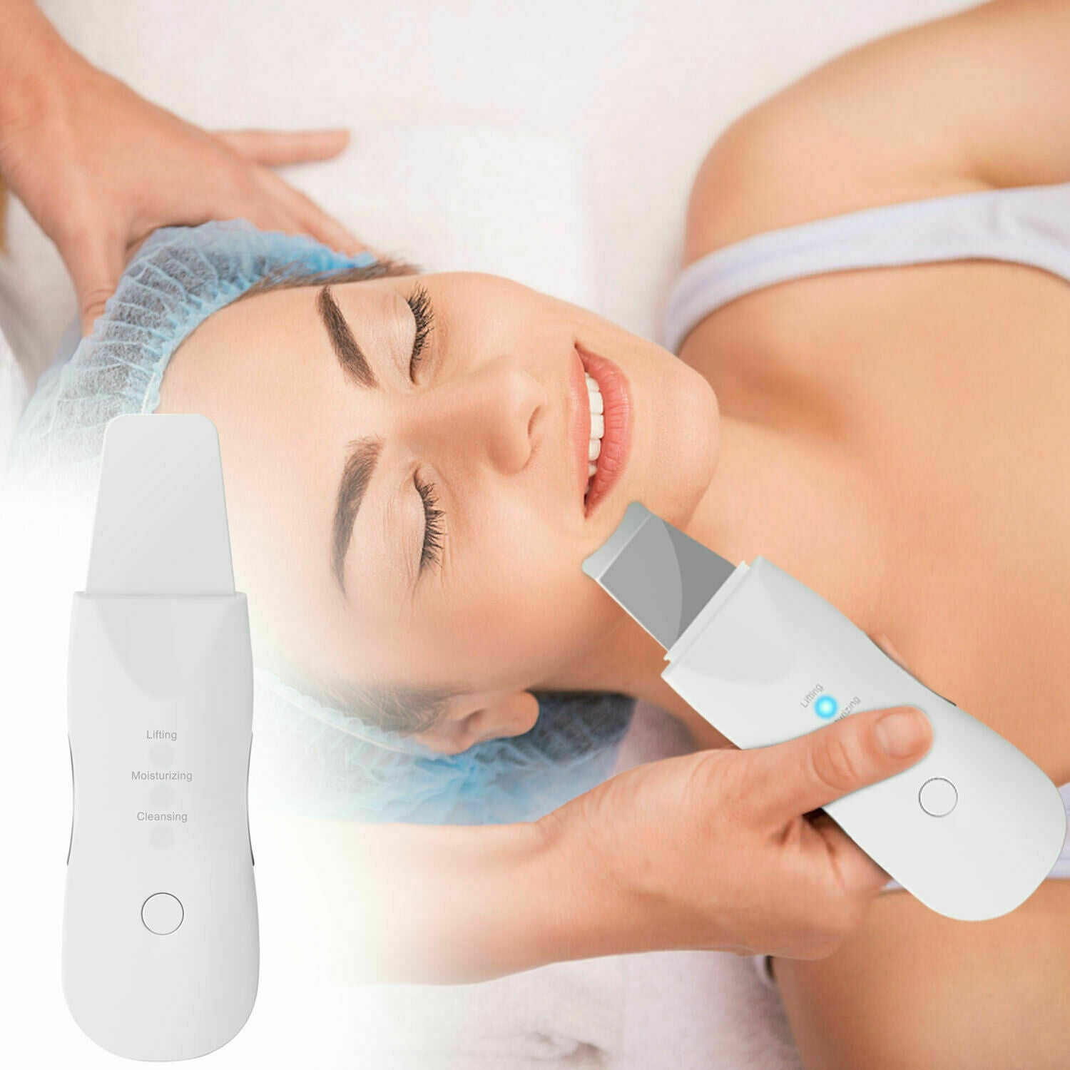 Ultrasonic Facial Skin Scrubber Spatula Face Extractor Peeling Deep Cleaner Tool