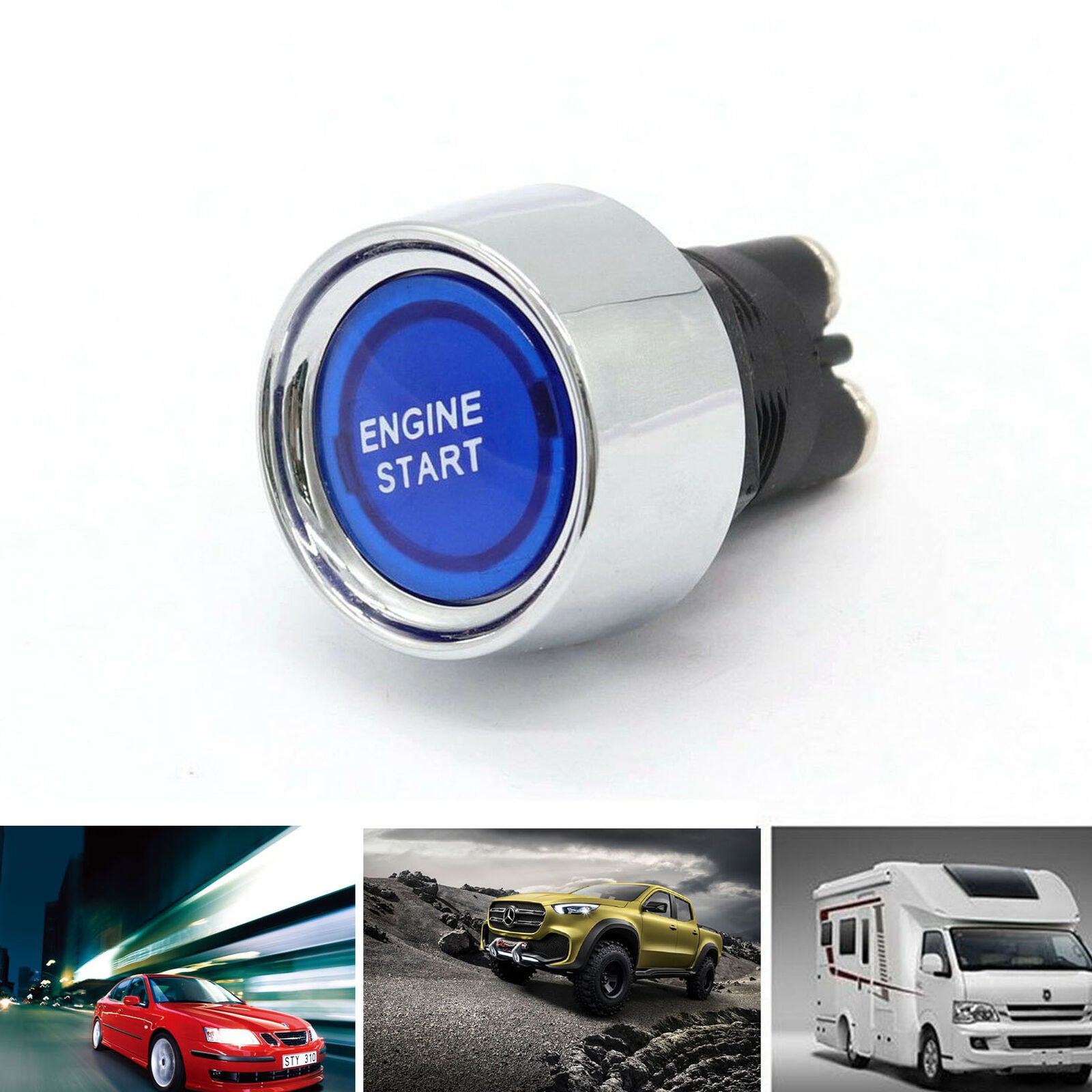Universal DC12V-24V 50A Car Engine Ignition Start Push Button Switch
