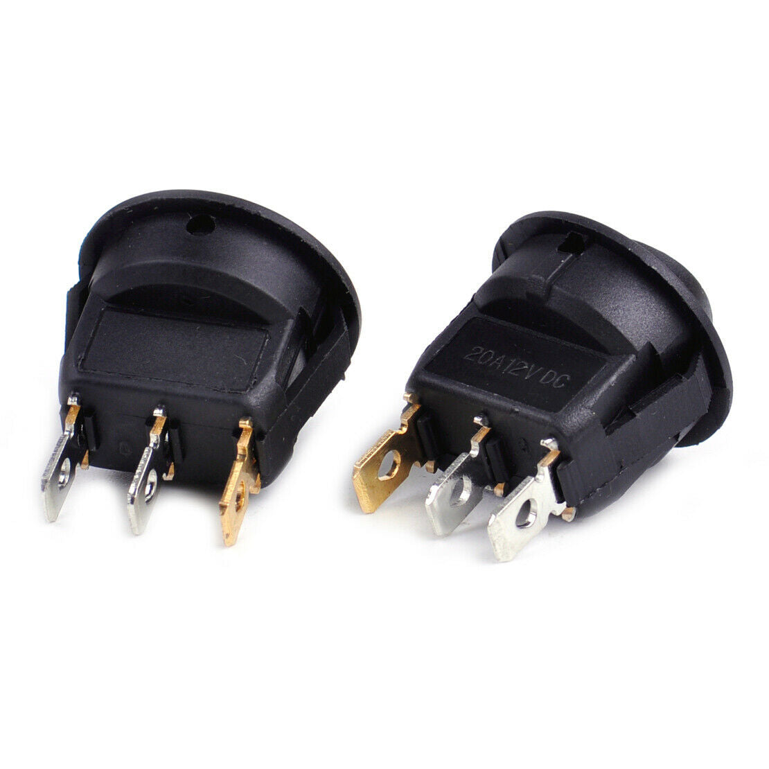 4pcs Boat On/Off 12V Round Dot LED Light Switch 3Pin Rocker Toggle SPST An