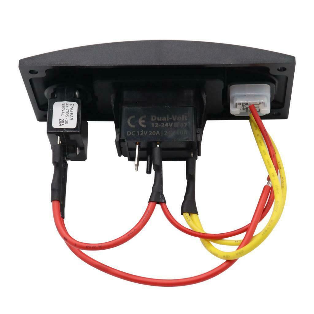 12/24V Waterproof Deck Wash Control Rocker Switch Panel with ON-Off Button