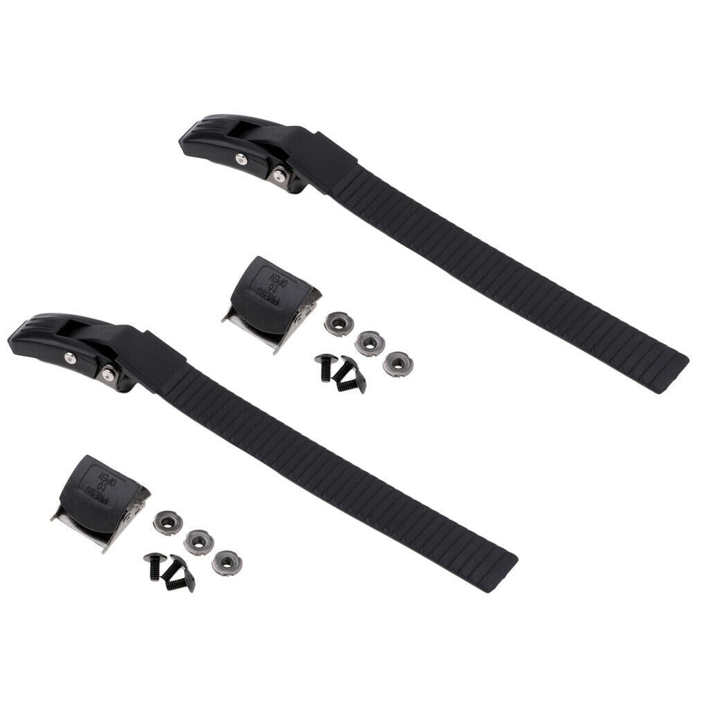 2 Set Premium Replacement PP Inline Skate Fixing Band Strap + Mounting Screws