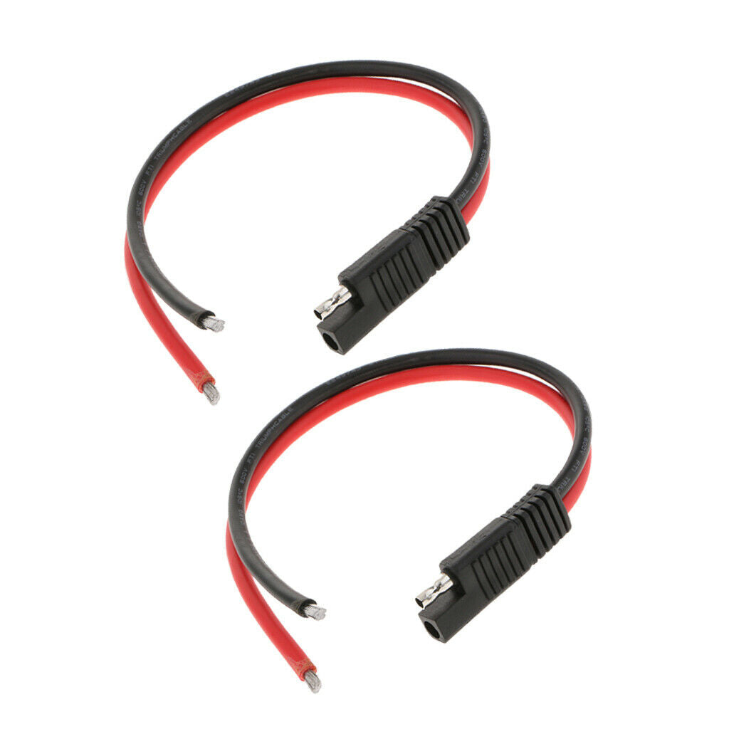 2 Pieces Premium Solar Battery SAE Charger Harness DIY Extension Connector