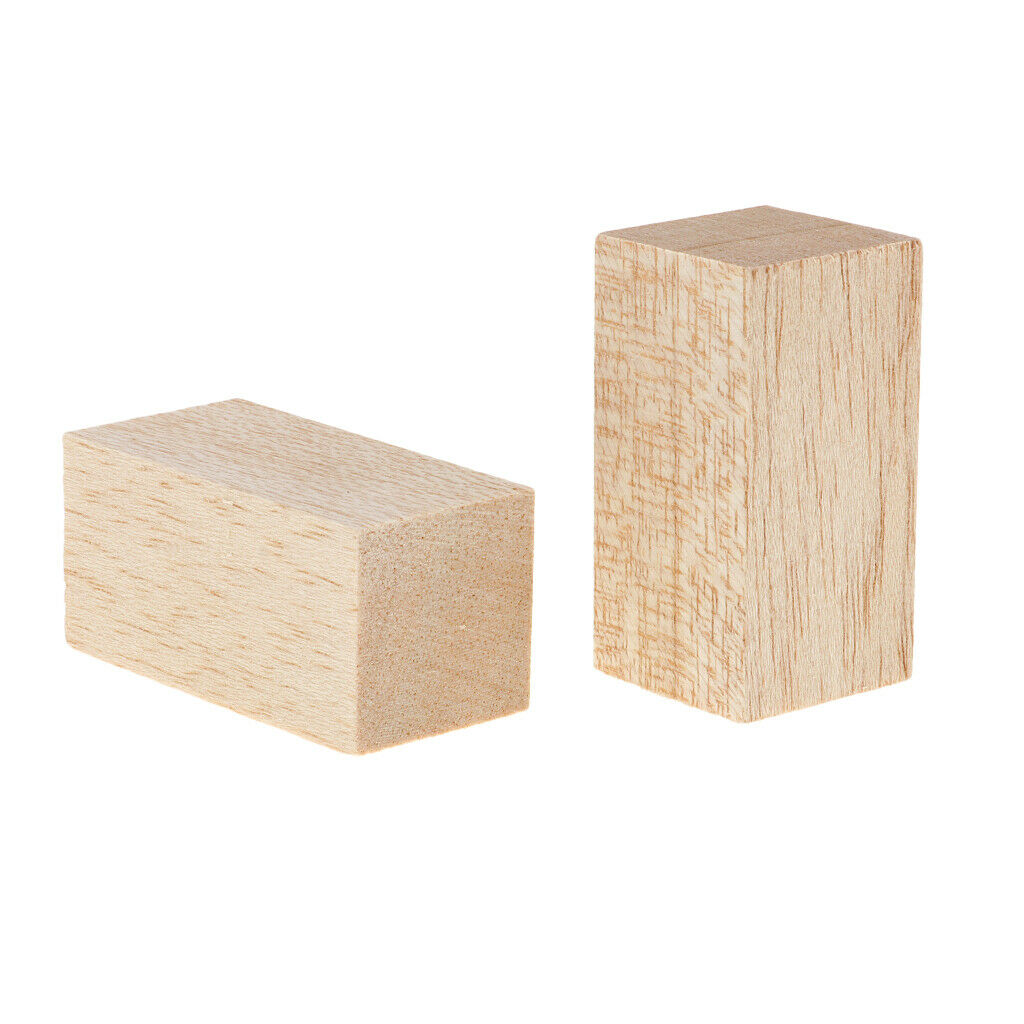 5Pine Wood Blocks Wooden Square Sticks for Art Models,Aircrafts,DIY Projects 8cm