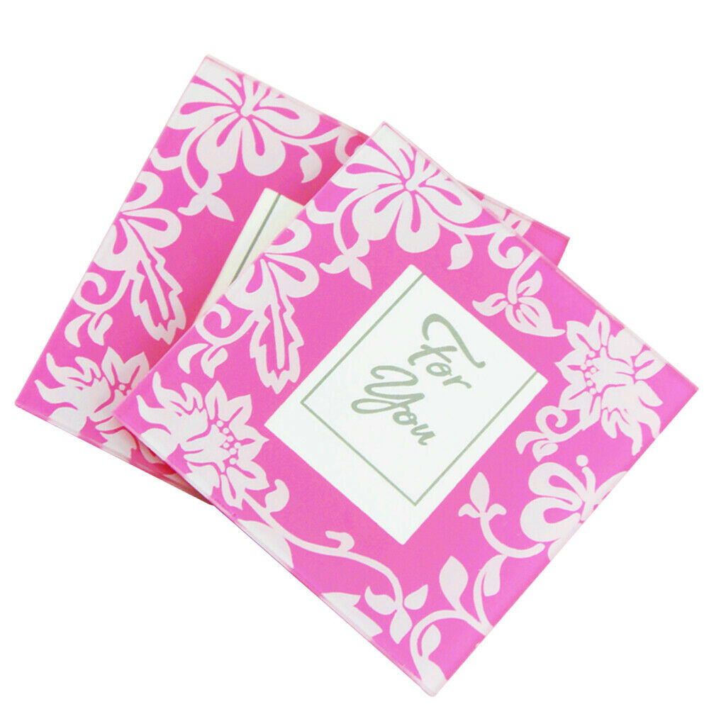 2pcs Pink Flourish Glass Photo Coaster Set Graduation Season Wedding Gift