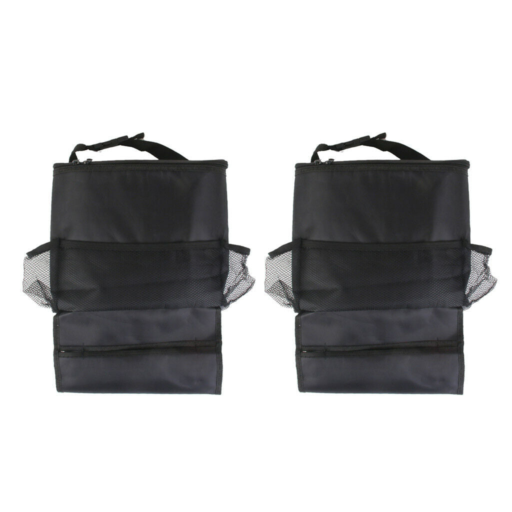 2x CAR SEAT BACK VAN SEAT ORGANISER TIDY MULTI-POCKET STORAGE TRAVEL