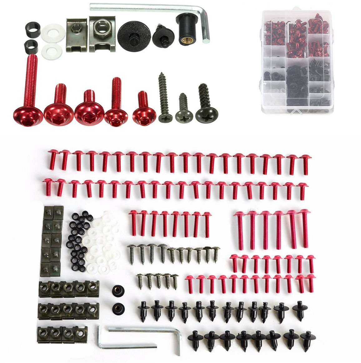 223x Motorcycle Windscreen Fairing Bolts Kit Fastener Clips Washers Hardware Kit
