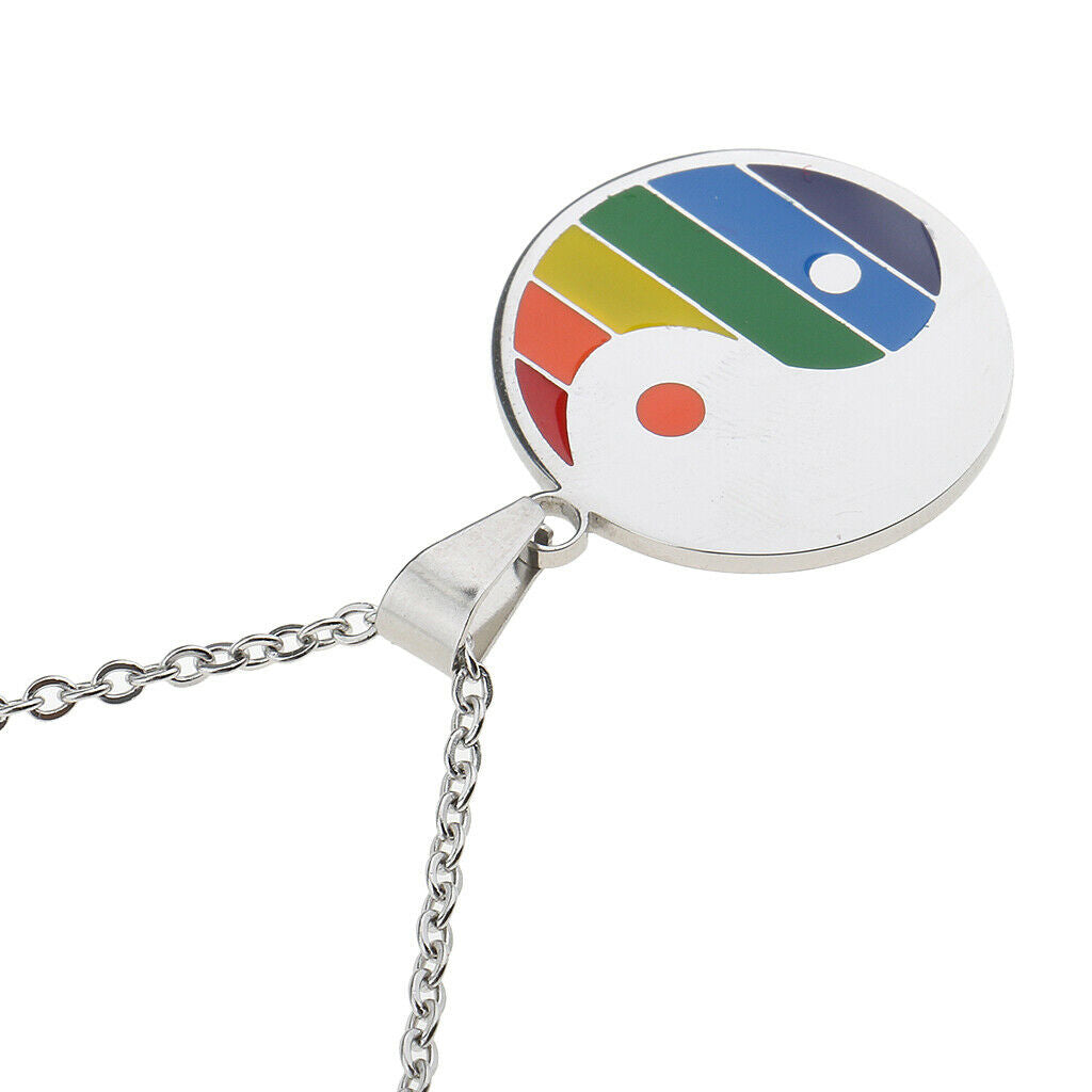 Rainbow PRIDE Stainless Steel Dog Tag Pendant Chain Necklace
