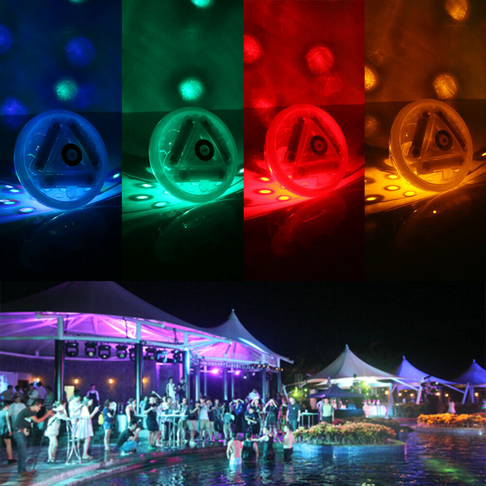 Underwater Light Swimming Pool LED Disco Party 4 Color Chang Floating Lamp @