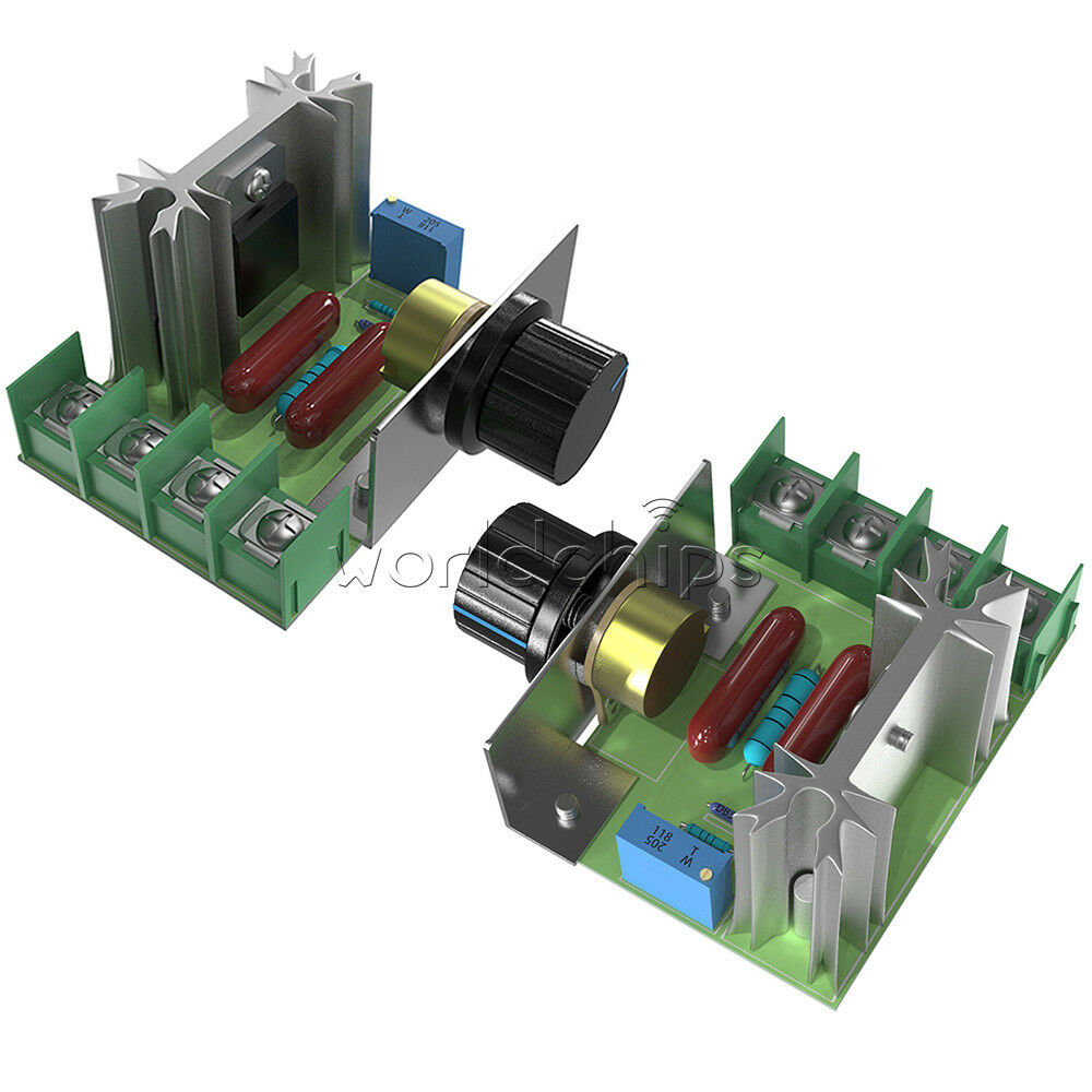 2PCS 220V 2000W Speed Controller SCR Voltage Regulator Dimming Thermostat