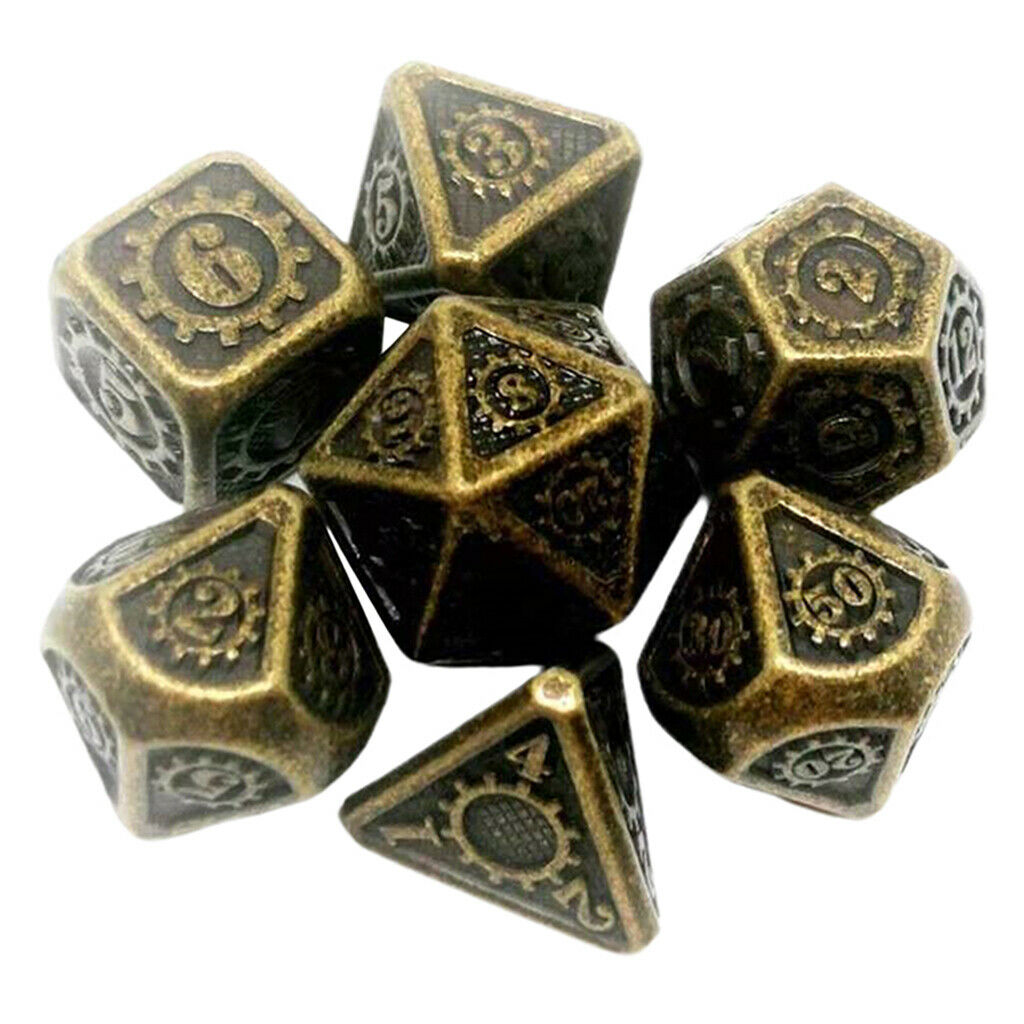 Polyhedral Multi-sided Metal Dice for Dragon Scales D&D Pathfinder RPG 02
