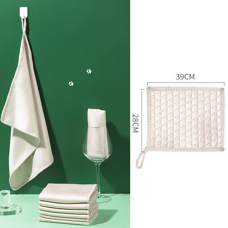 New Cleaning Cloth No fluff Kitchen Towel Bowl Dish Tile Wipe Duster Glass Rags