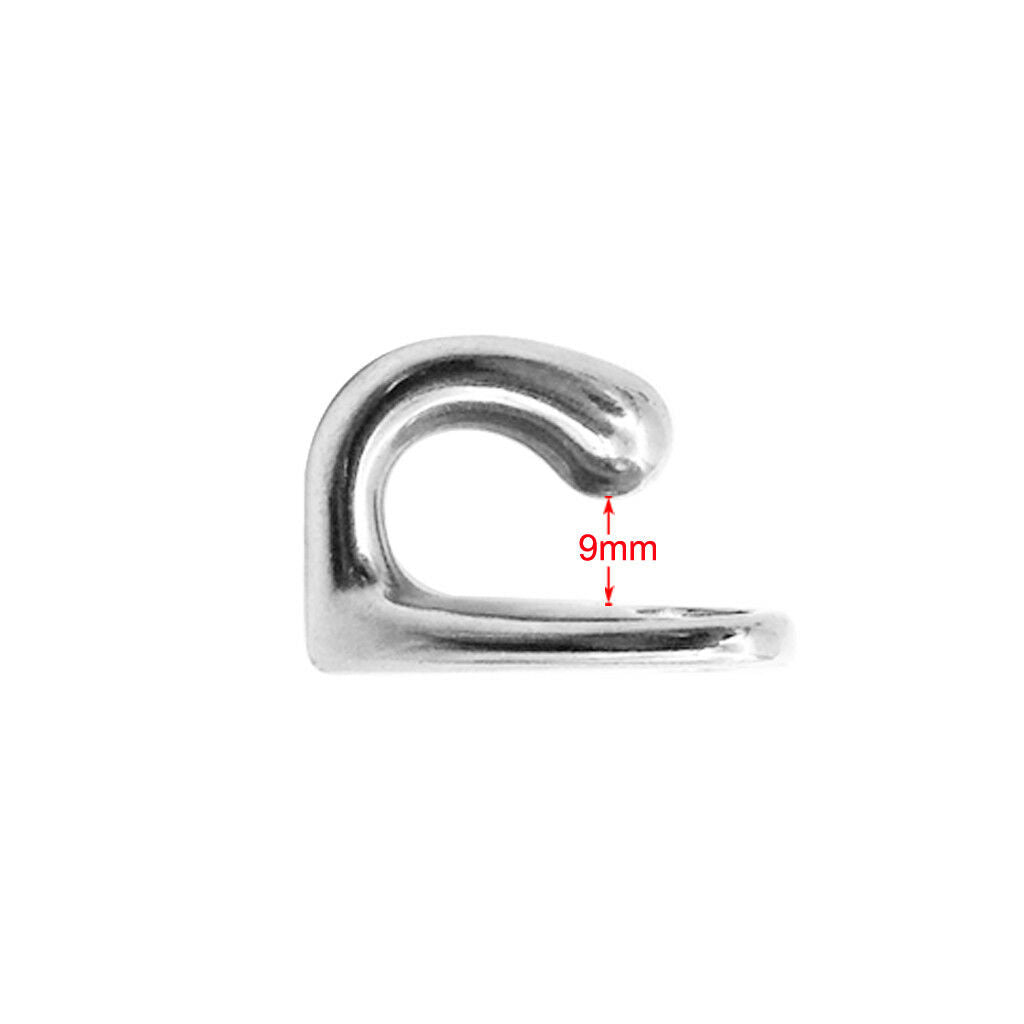 6pcs Grade 316 Stainless Steel Boat Hook Coat & Hat Hook Wall Mounted