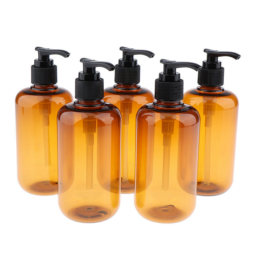 Lots 10 Empty Plastic Pump Bottles for Shampoo Lotions Body Wash Refillable