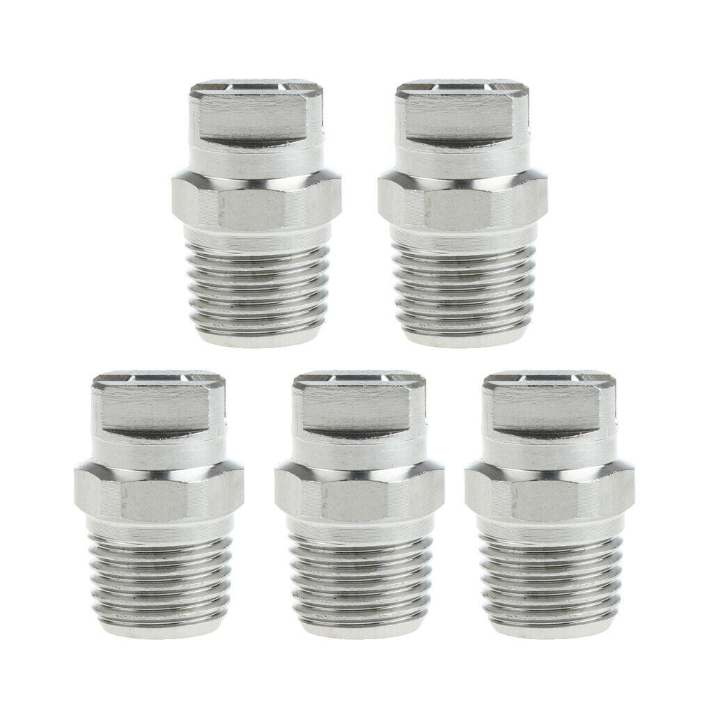 5 Pack High Pressure Spray Nozzle 1/4" Sprayer Fan Nozzles Pressure Washer