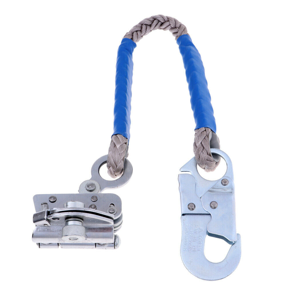 2X Hands-free Climbing Fall Protection Rope Grab Shock Lanyard Snap Hook