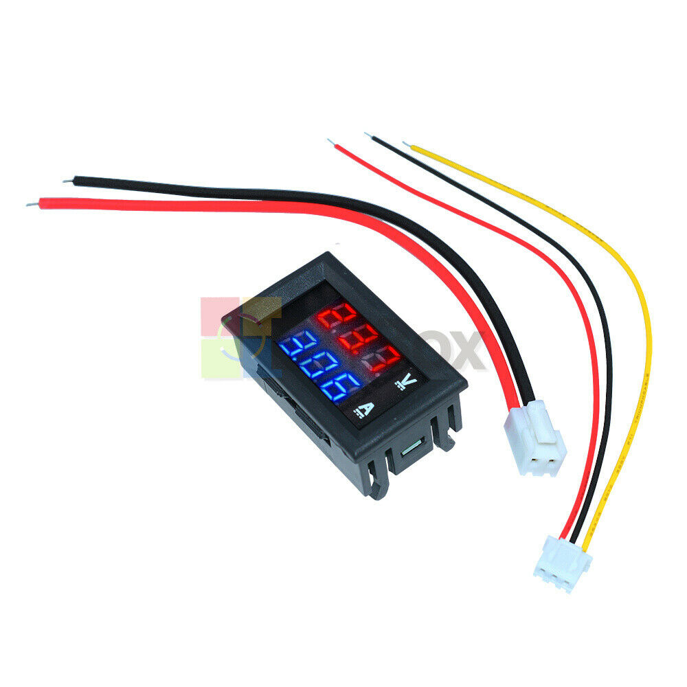 DC 100V10A Voltmeter Ammeter Blue & Red LED Amp Dual Digital Volt Meter Gauge DB